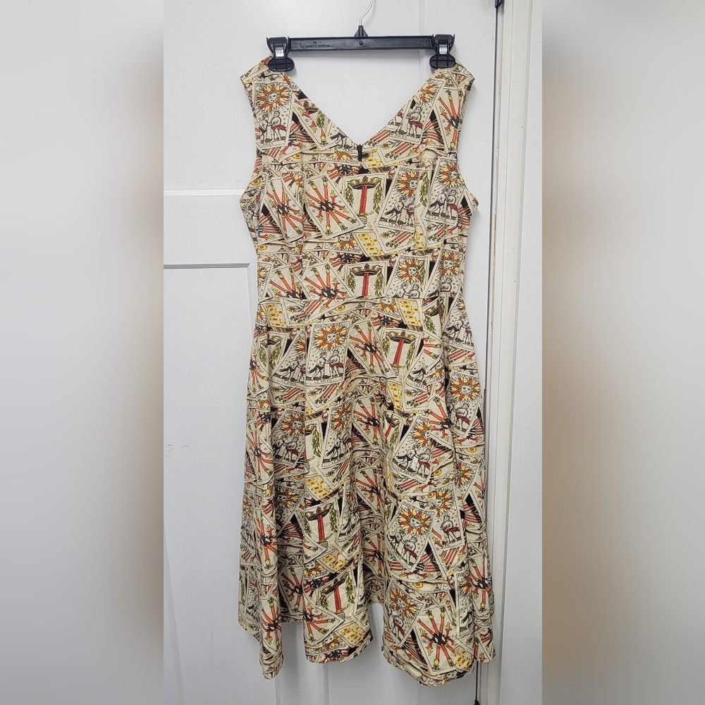 Eva Rose Iris Tarot Card Print 50's Swing Dress